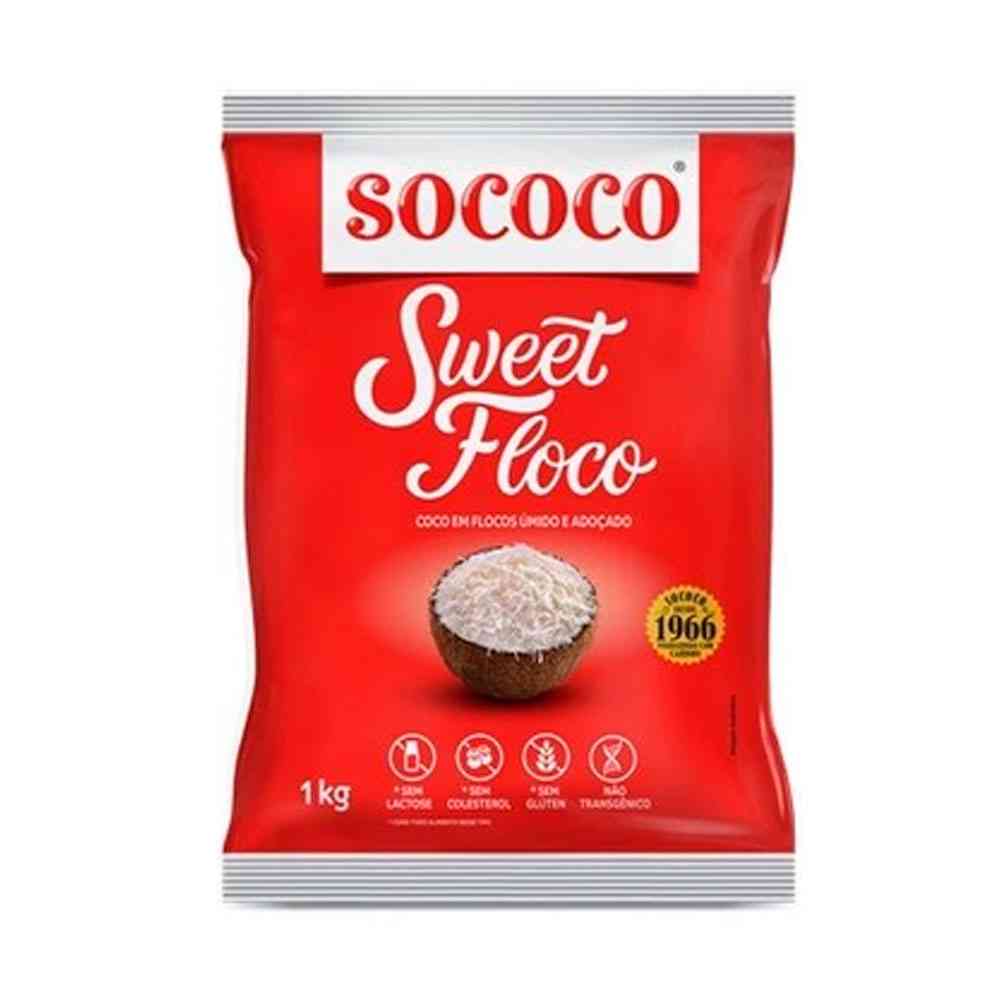 Imagem de Coco Flocos Sweet Úmido e Adoçado 1 Kg - SOCOCO